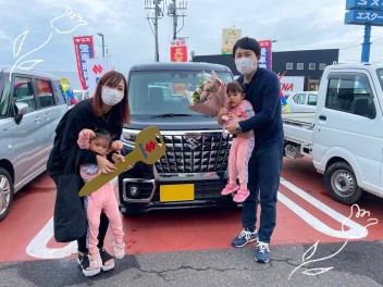Ｏ様にスペーシアカスタムご納車させていただきました！！